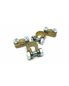 Poolklem messing (positief) met metalen plaatje
